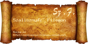Szalisznyó Filemon névjegykártya