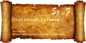 Szalisznyó Filemon névjegykártya